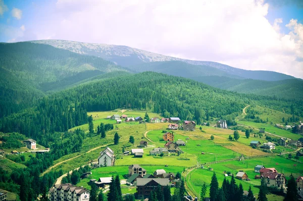 Karpat dağlarında yaz manzarası — Stok fotoğraf