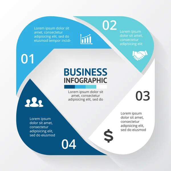 Lluxury moda brillante infografica. Modello per diagramma gioiello, grafico, presentazione diamante e grafico a cristalli. Concetto di smeraldo con 4 opzioni, parti, fasi o processi . — Vettoriale Stock