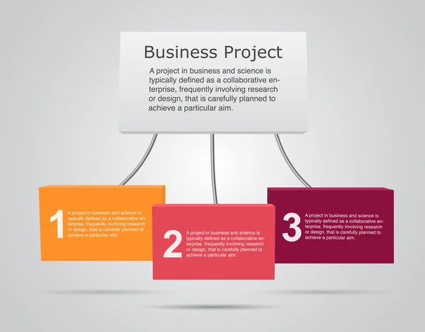 Infografía de tabletas vectoriales 3D. Plantilla para diagrama, gráfico, presentación y gráfico. Concepto de proyecto empresarial con 3 opciones, partes, pasos, procesos. Fondo abstracto. Visualización de datos . — Vector de stock