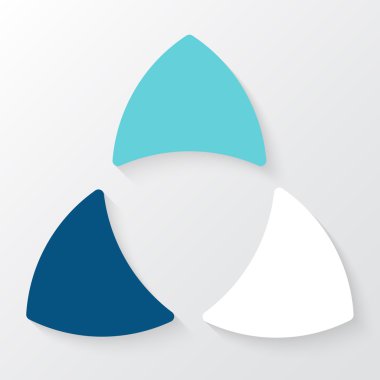 oklar Infographic daire gücünü, diyagram, grafik, sunu grafik. İş kavramı ile 3 seçenekleri, parçalar, adımları, işler.