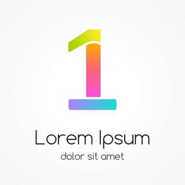 logo 1 numaralı şirket vektör tasarım şablonu.