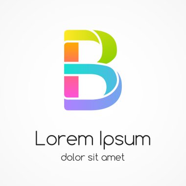 logo brief b bedrijf vector ontwerpsjabloonlogo mektup b şirketi vektör tasarım şablonu.