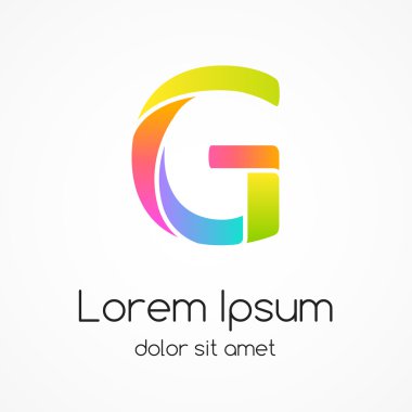 logo mektup g şirket vektör tasarım şablonu.
