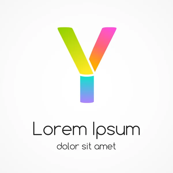 Logo mektup y şirket vektör tasarım şablonu. — Stok Vektör