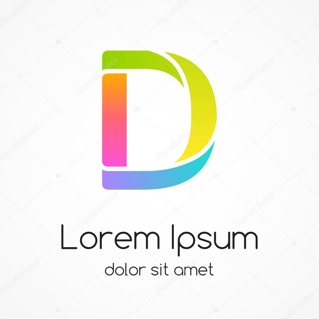 Modern color creative abstract design symbol, sign