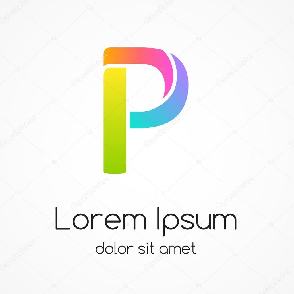 Modern color creative abstract design symbol, sign