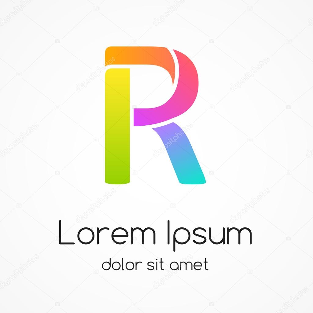 Modern color creative abstract design symbol, sign