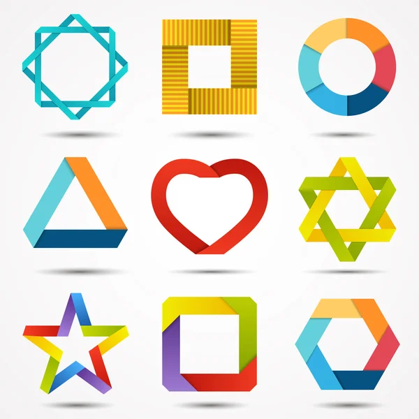 Αφηρημένη δημιουργικό σύνολο σήματα και σύμβολα. Πρότυπο λογότυπο. — Διανυσματικό Αρχείο