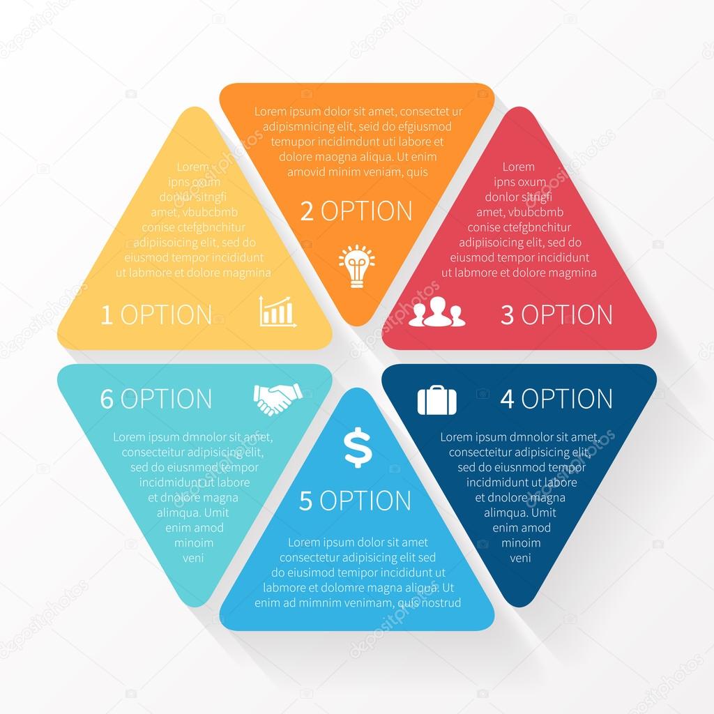 Vector hexagon infographic. Template for diagram, graph, presentation and chart. Business concept with 6 options, parts, steps or processes. Abstract background.