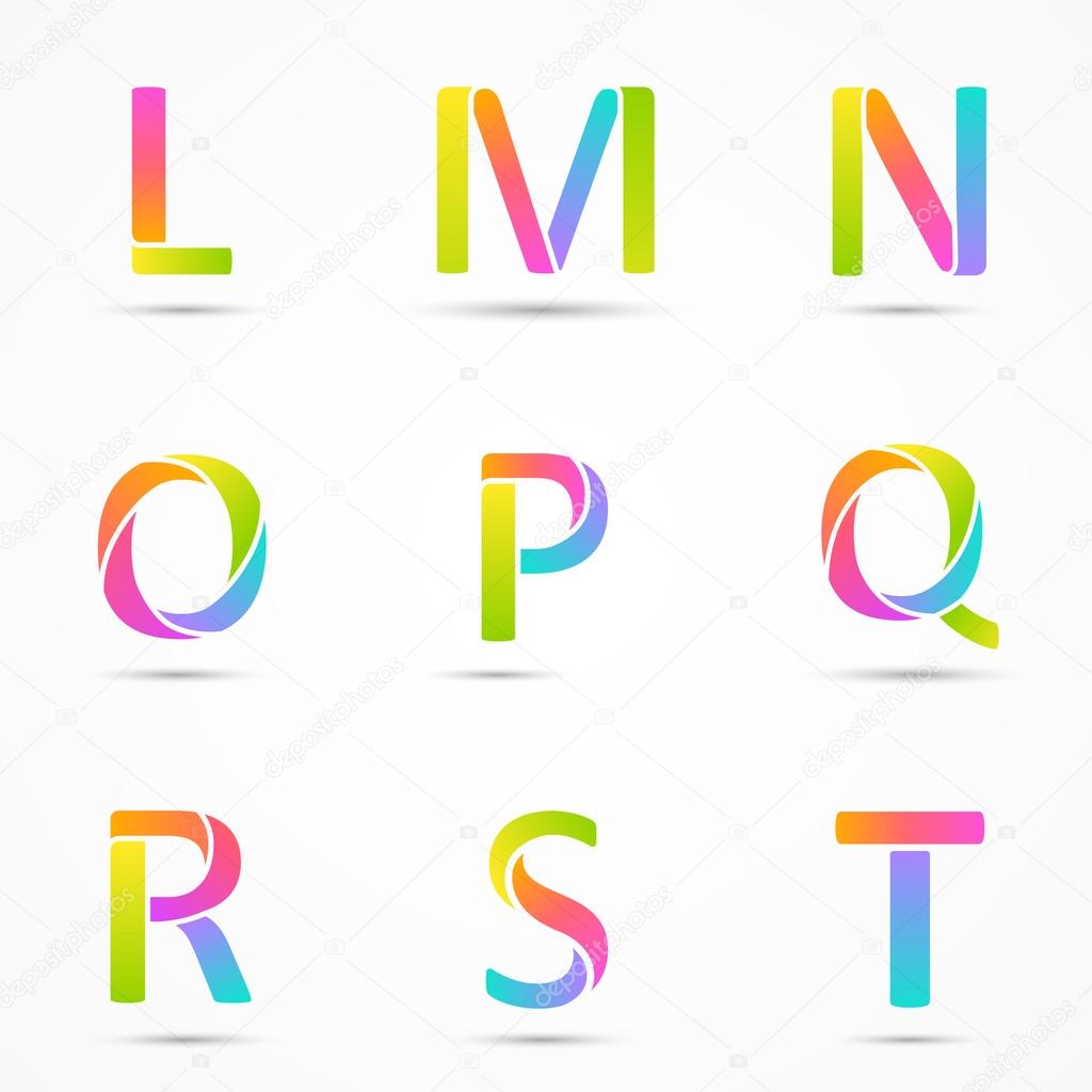 Modern color creative abstract design symbol, sign