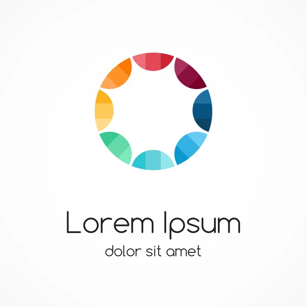 Logo sjabloon. Abstracte cirkel teken, symbool. Ontwerpelement. — Stockvector