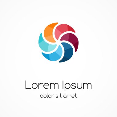 Renk logo şablonu. Tasarım öğesi, işaret, sembol.