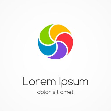 Logo şablonu. Soyut daire yaratıcı işareti.