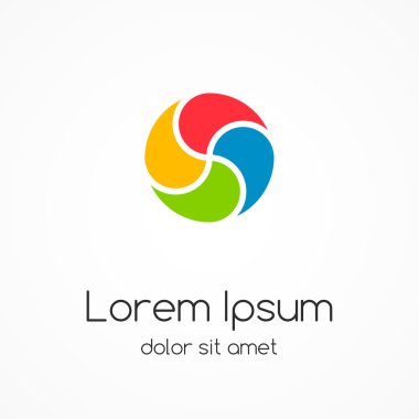 Logo şablonu. Soyut daire yaratıcı işareti.