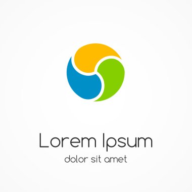 Logo şablonu. Soyut daire yaratıcı işareti.