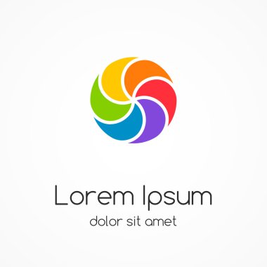 Logo şablonu. Soyut daire yaratıcı işareti.
