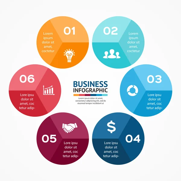 Infografía circular. Diagrama, gráfico, presentación . — Vector de stock