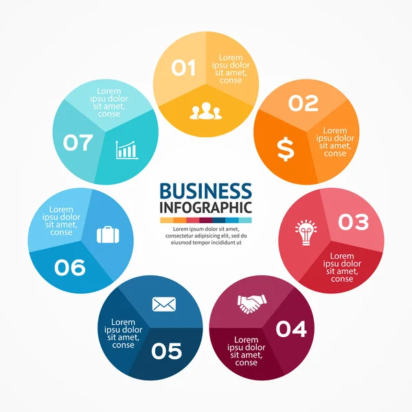 Kreis-Infografik. Diagramm, Grafik, Präsentation. — Stockvektor