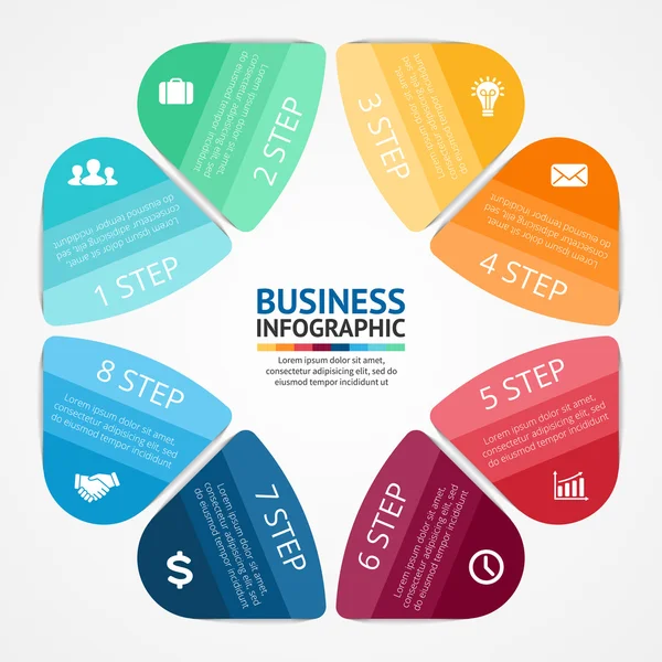 Infográfico de círculo. Diagrama, gráfico, apresentação . — Vetor de Stock