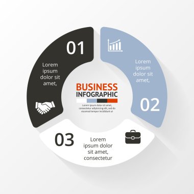Daire Infographic. Diyagramı, grafik, tanıtım.