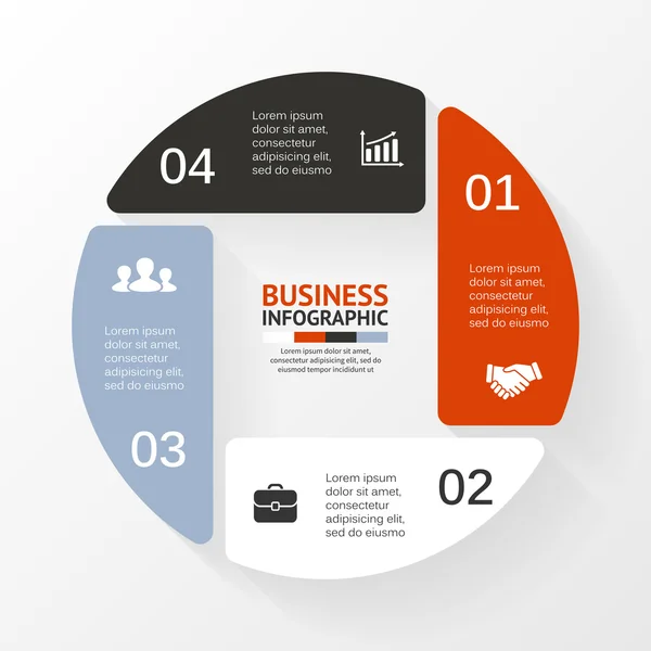 Kreis-Infografik. Diagramm, Grafik, Präsentation. — Stockvektor