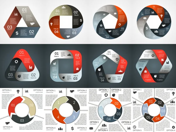 Infografía circular. Diagrama, gráfico, presentación . — Archivo Imágenes Vectoriales