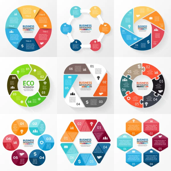 Infografía circular. Diagrama, gráfico, presentación . — Vector de stock
