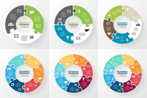 Infografía circular. Diagrama, gráfico, presentación . — Vector de stock