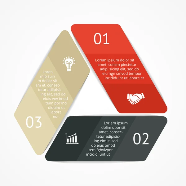 Infográfico triangular. Diagrama, gráfico, apresentação . — Vetor de Stock