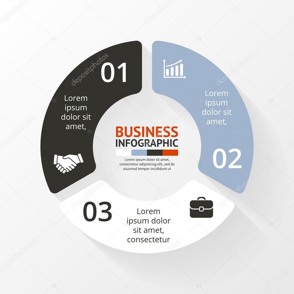 Circle infographic. Diagram, graph, presentation.