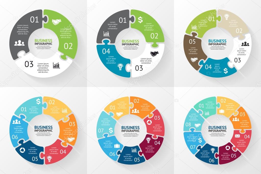 Circle infographic. Diagram, graph, presentation.