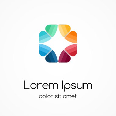 Daire logo şablonu. Soyut işaret, sembol.