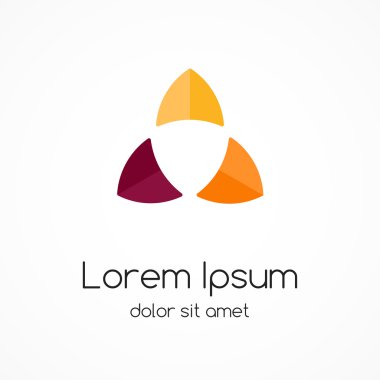 Daire logo şablonu. Soyut işaret, sembol.
