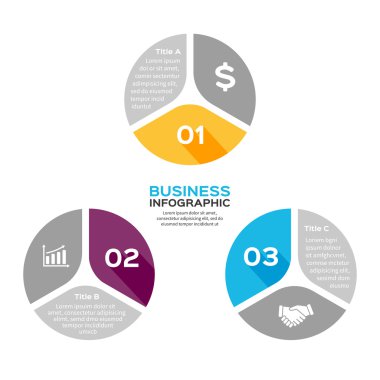Daire üçgen Infographic.