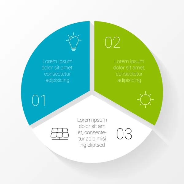 Okrąg trójkąta infographic. — Wektor stockowy