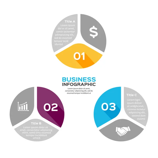 Cirkel driehoek infographic. — Stockvector