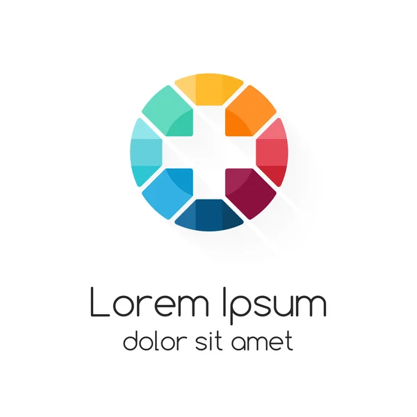 Plusteken logo sjabloon — Stockvector