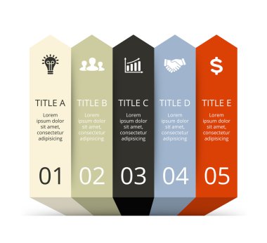 Oklar Infographic şablonu