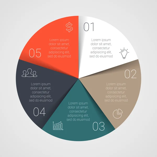 Modelo para diagrama de ciclo — Vetor de Stock