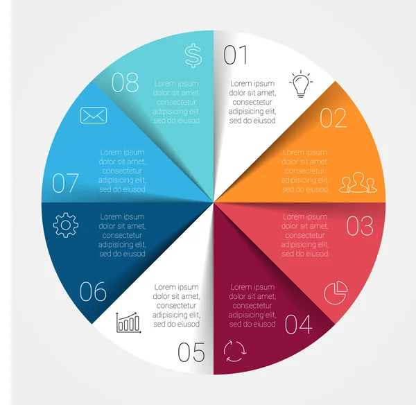 Modelo para diagrama de ciclo —  Vetores de Stock