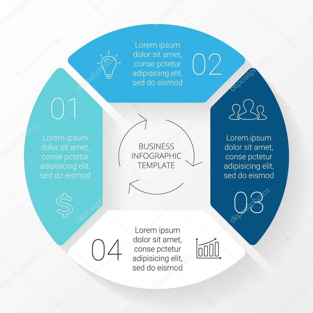 Circle lines infographic