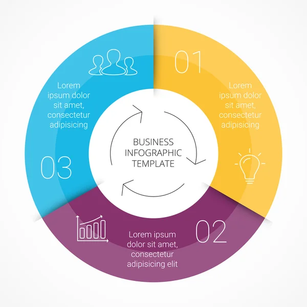 Infografía de la línea circular — Vector de stock