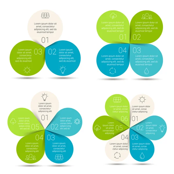 Circolo lineare eco infografica — Vettoriale Stock