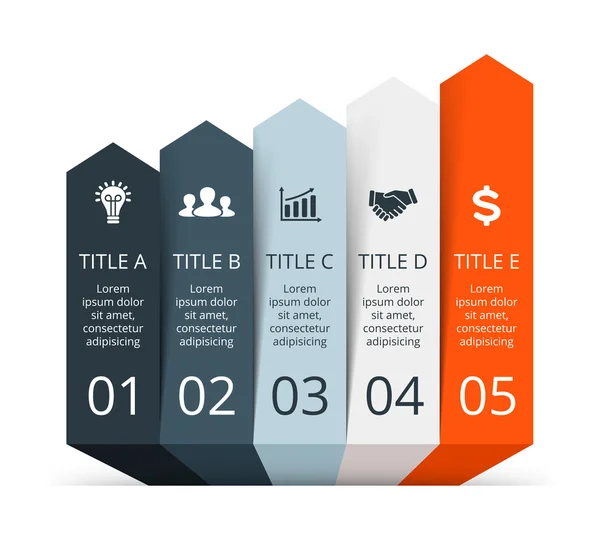 Strzałki infographic szablon — Wektor stockowy