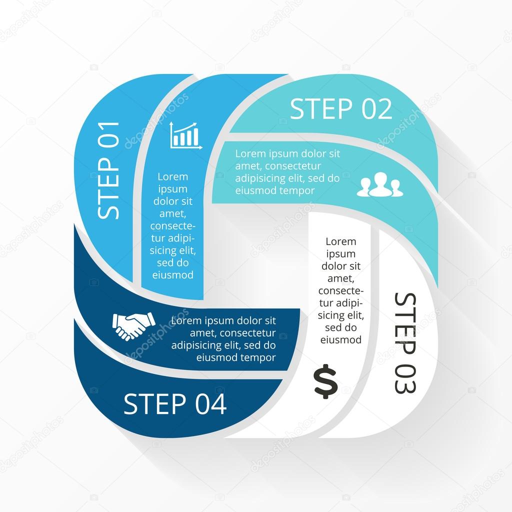 Layout for your options or steps. Abstract template for background