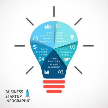 ışık buble Infographic.
