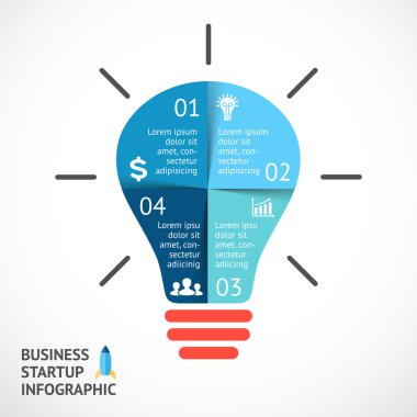 ışık buble Infographic.