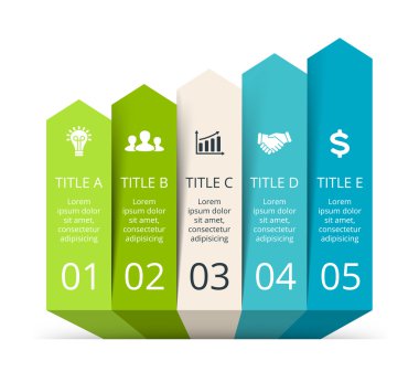 Oklar Infographic şablonu.