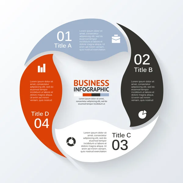 Modelo para diagrama de ciclo — Vetor de Stock