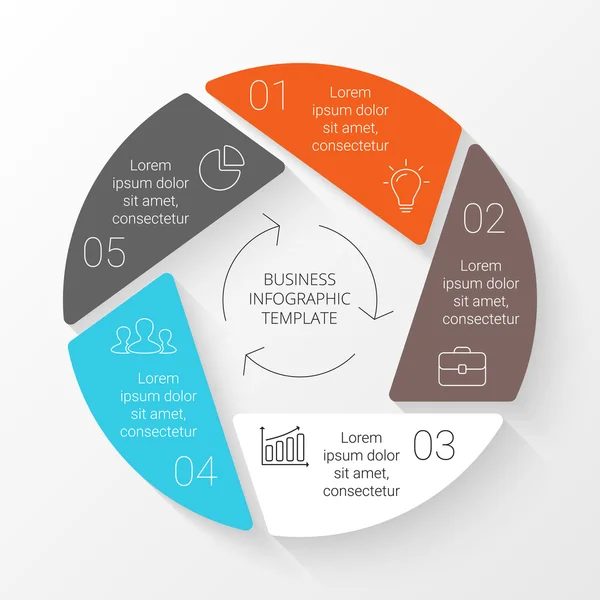 Modello per diagramma del ciclo — Vettoriale Stock